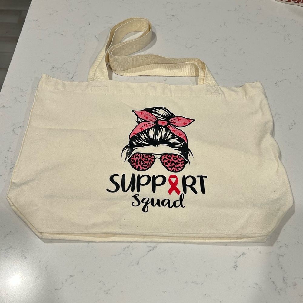 Support Squad Cream Tote Bag